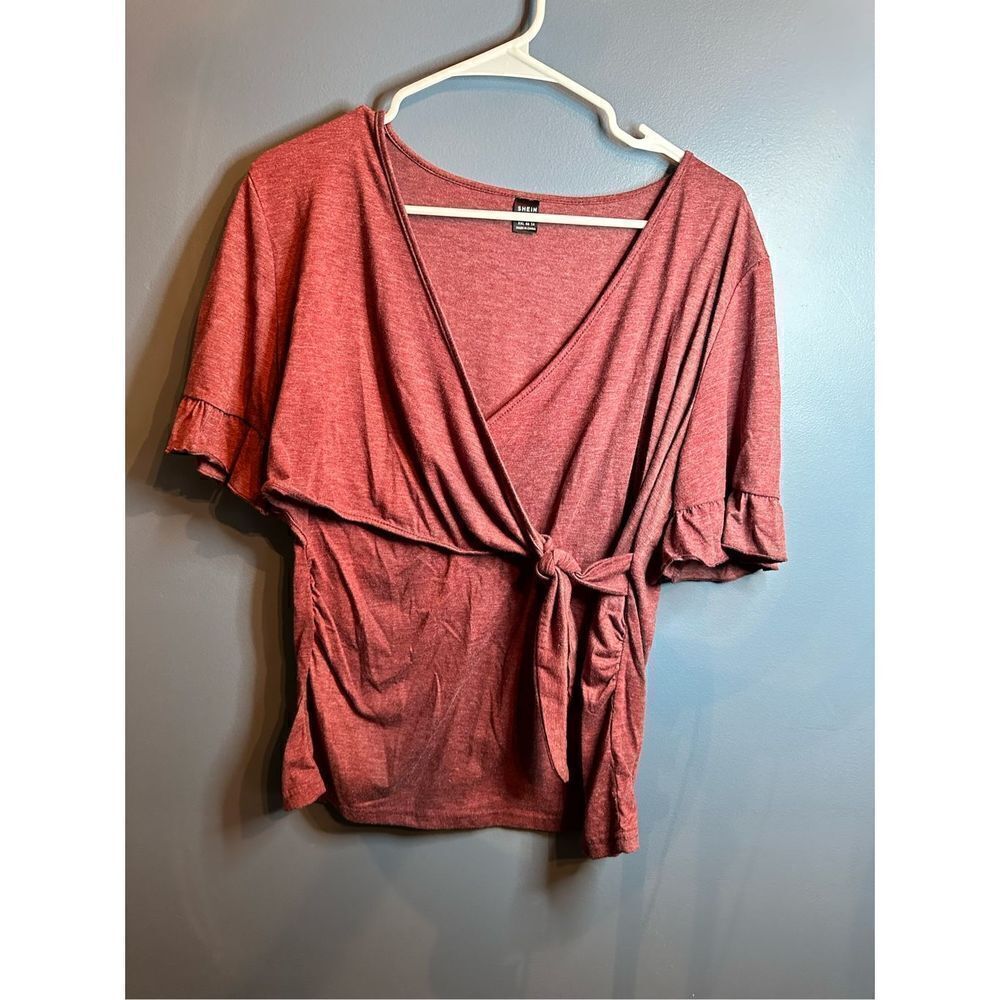 SHEIN Maternity Wrap Front Surplice Top Size XXL